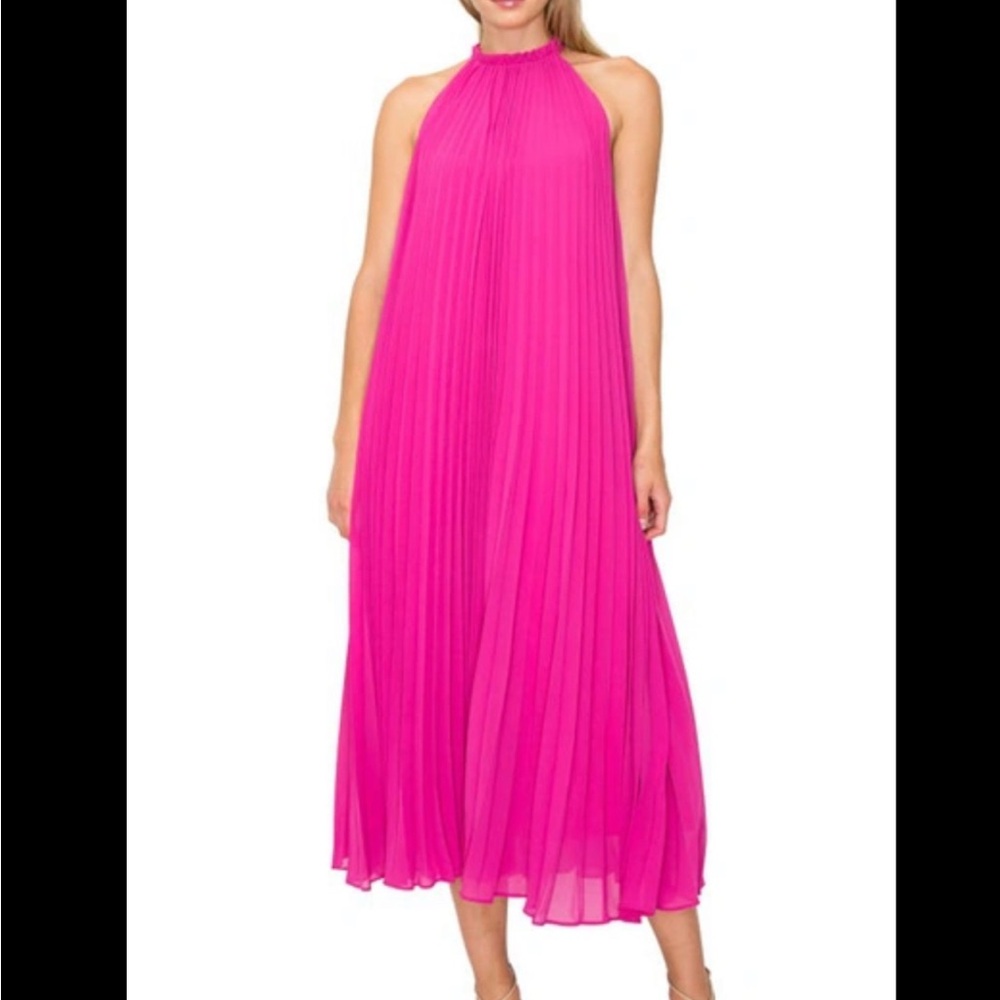 MELLODAY Pink Pleated dress